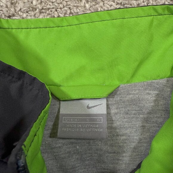 Nike Retro 2000s Grey Windbreaker Light Jacket Zip Up Vintage Sporty Youth L - Picture 4 of 6